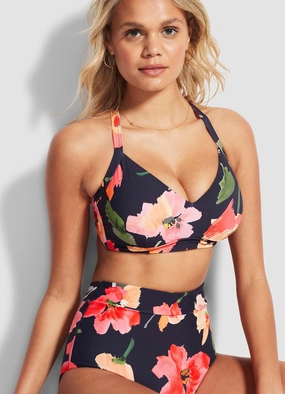 Summer Memoirs DD Cup Bralette  - Indigo plus size swimwear women, summer swimwear for ladies