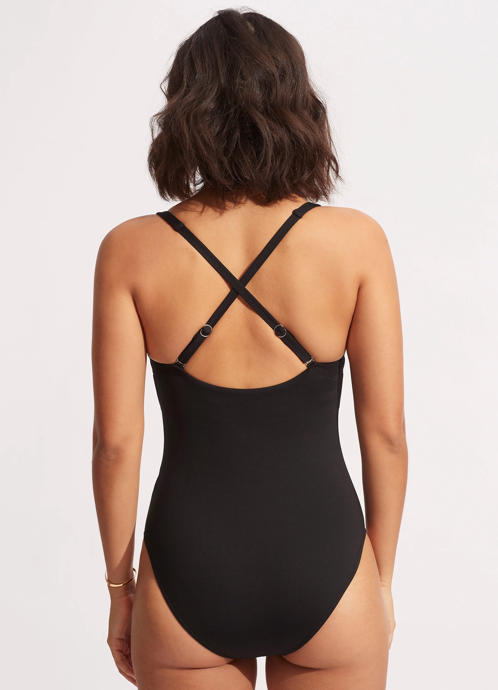 Sun Stripe One Piece - Black