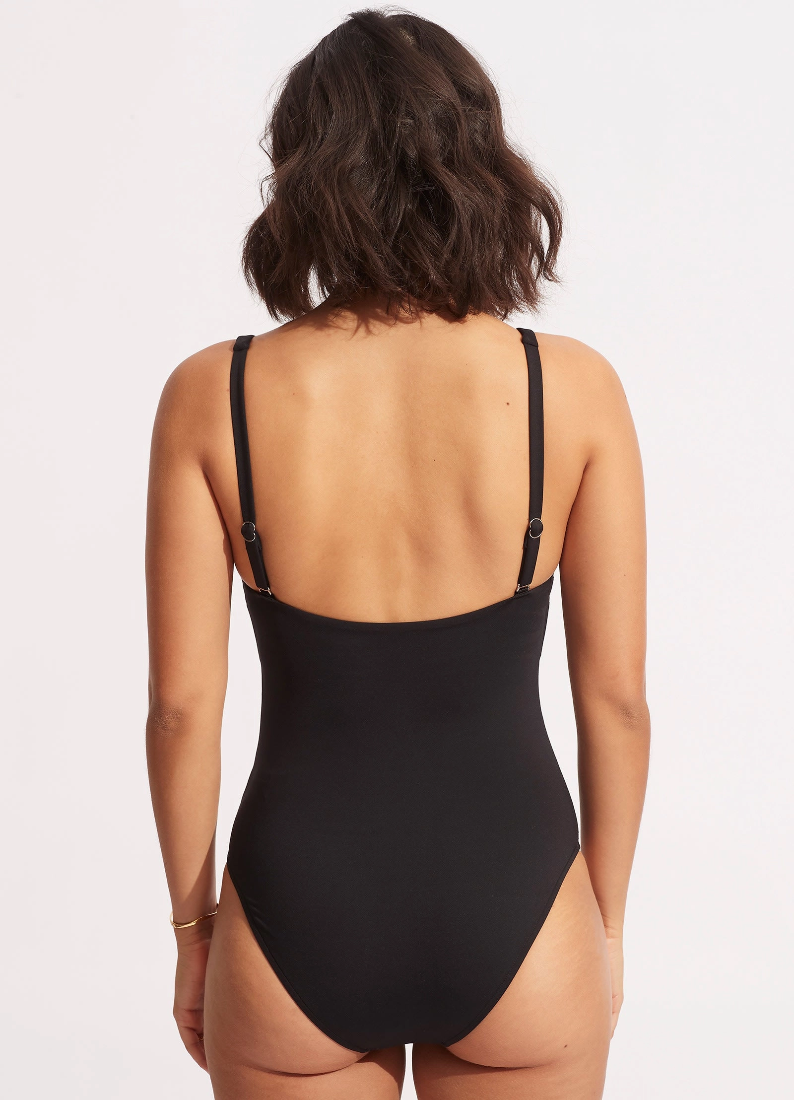 Sun Stripe One Piece - Black