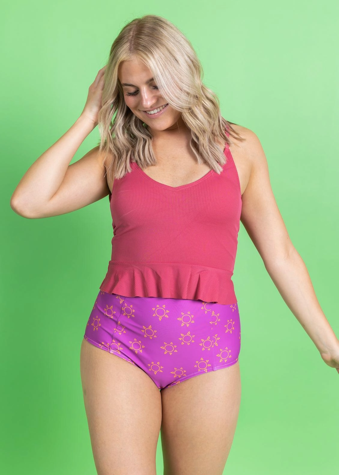 Suns | Cut High Bottoms elastic waistband swim bottoms, mix-and-match bikini bottoms