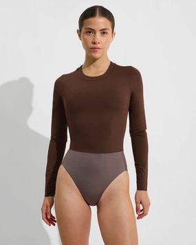 Sunseeker LS - Cold Brew lightweight women's swimwear, chic swim outfits for beach
