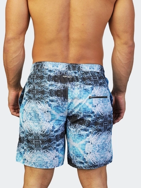 Swim Lion Ocean Blue mens beach swimwear, quick dry mens swimsuits
