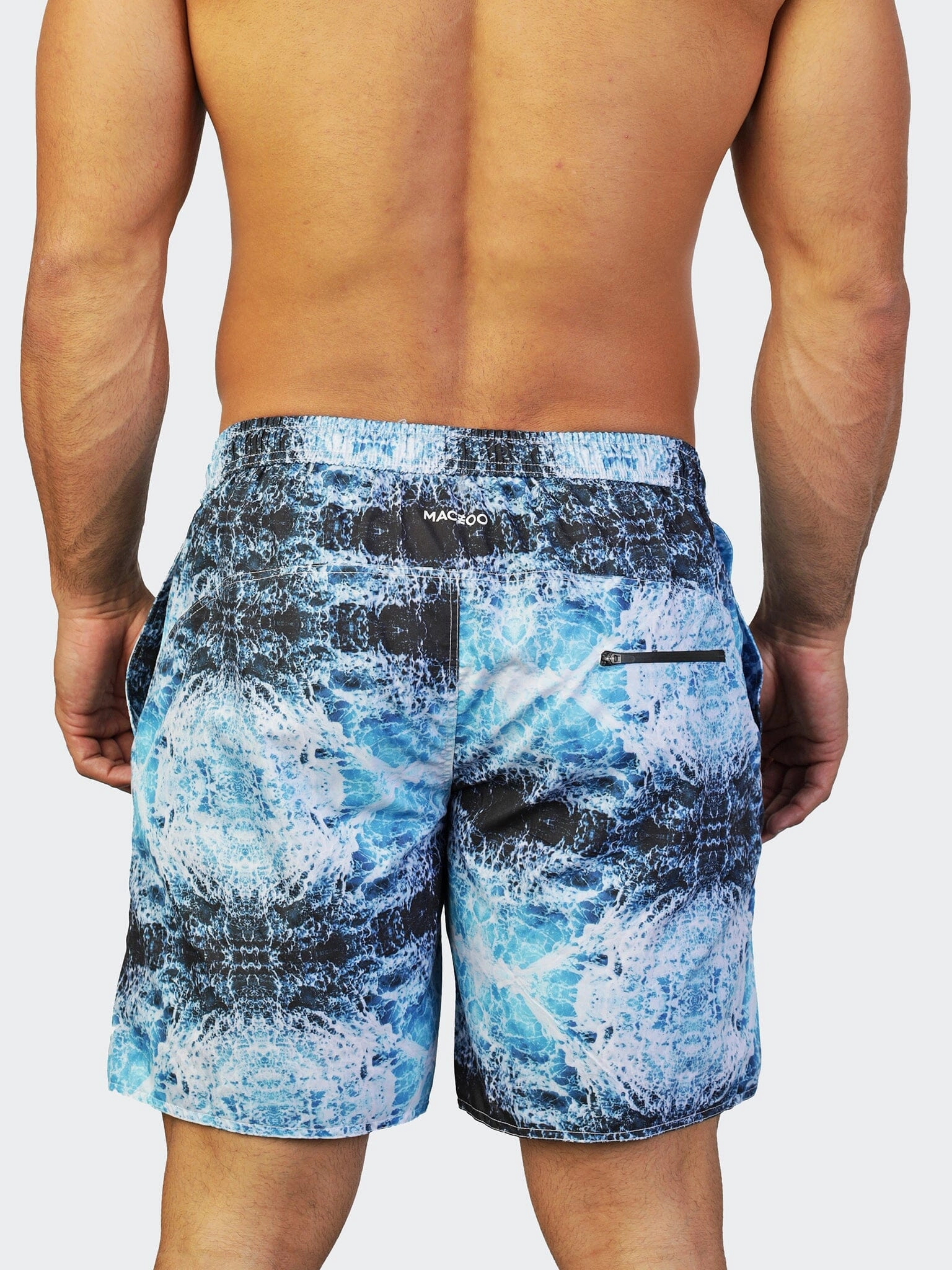 Swim Lion Ocean Blue mens beach swimwear, quick dry mens swimsuits