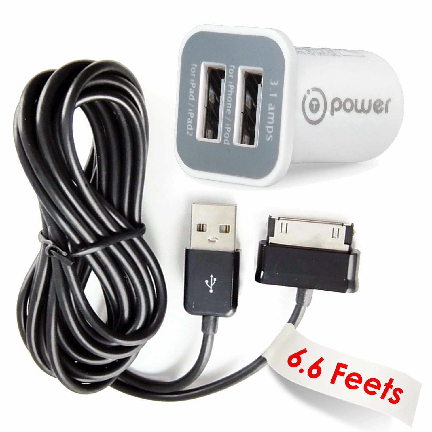 Limited Time Steal T-Power 5V 2A Car Charger W/Usb Data Cable (Combo) For Samsung Galaxy Tab Note 10.1 Tablet Exynos Sch-I815 Sch-I905 Sgh-I497 Sgh-T779 Sgh-I957 Gt-N8013Eayxar Gt-N8013-Ea16Brb Gt-N8013-Zw16Brb Auto