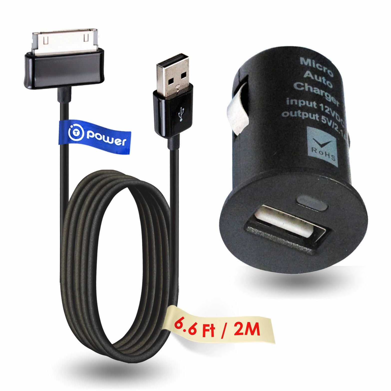 Sweet Deal Today Hot Savings Alert T-Power Ac Dc ( 6.6 Ft Cord ) 2A Car Charger For Samsung Galaxy Note 10.1 Tablet Exynos Pc Gt-N8013Eayxar Gt-N8013-Ea16Brb Gt-N8013-Zw16Brb Replacement Auto Boat Adpater   Usb Data Charge Cable