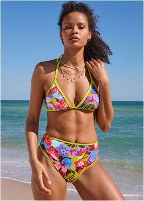 Tahiti Midi Bottom - Strawberry Floral everyday swimwear for women, casual swim outfits ladies
