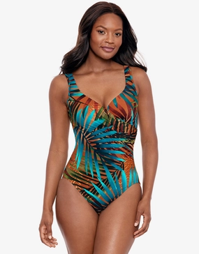 Tamara Tigre It's a Wrap Swimsuit - Multi womens resort swimwear, flattering one-piece swimsuits