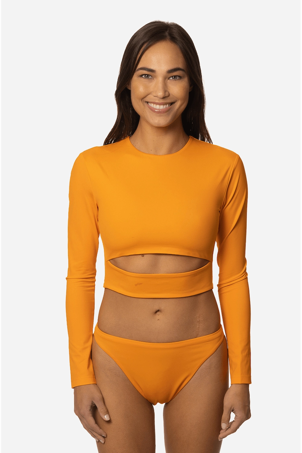 Taranaki Long Sleeved Crop Cut-Out Rashie - Harmony