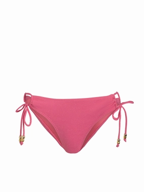 Taryn Hipster Tie Bottom In Hibiscus Metallic fashionable beach swimwear, modern womens bikinis