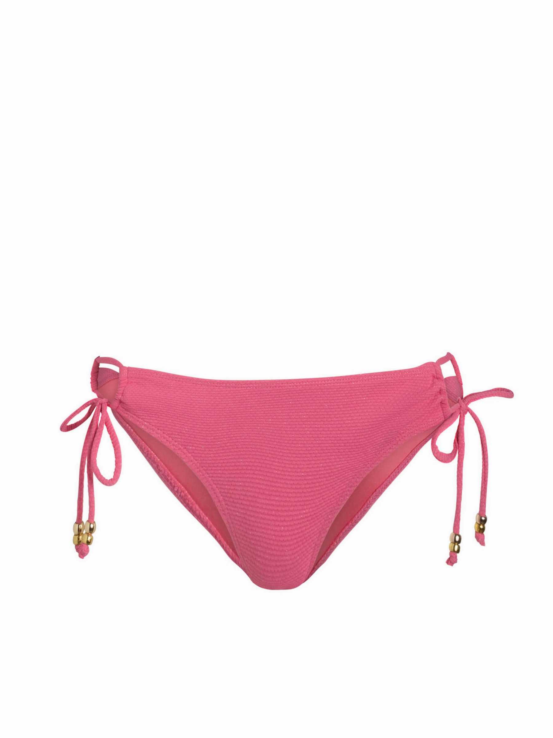 Taryn Hipster Tie Bottom In Hibiscus Metallic fashionable beach swimwear, modern womens bikinis