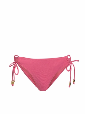 Taryn Hipster Tie Bottom In Hibiscus Metallic high waist swimwear women, swimsuit for women beachwear