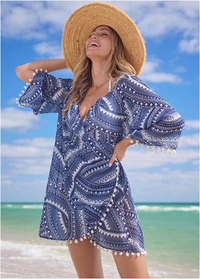 Tassel Wrap Cover-Up - Spellbound womens sun protection swimwear, trendy swimwear collection