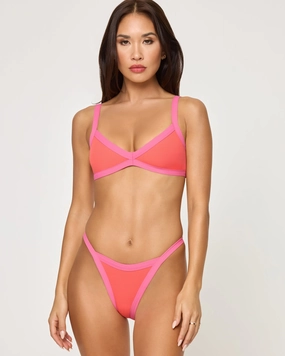 Taylor Bikini Top - Grapefruit-Bubblegum Pink timeless swimwear styles women, comfy swimwear for women