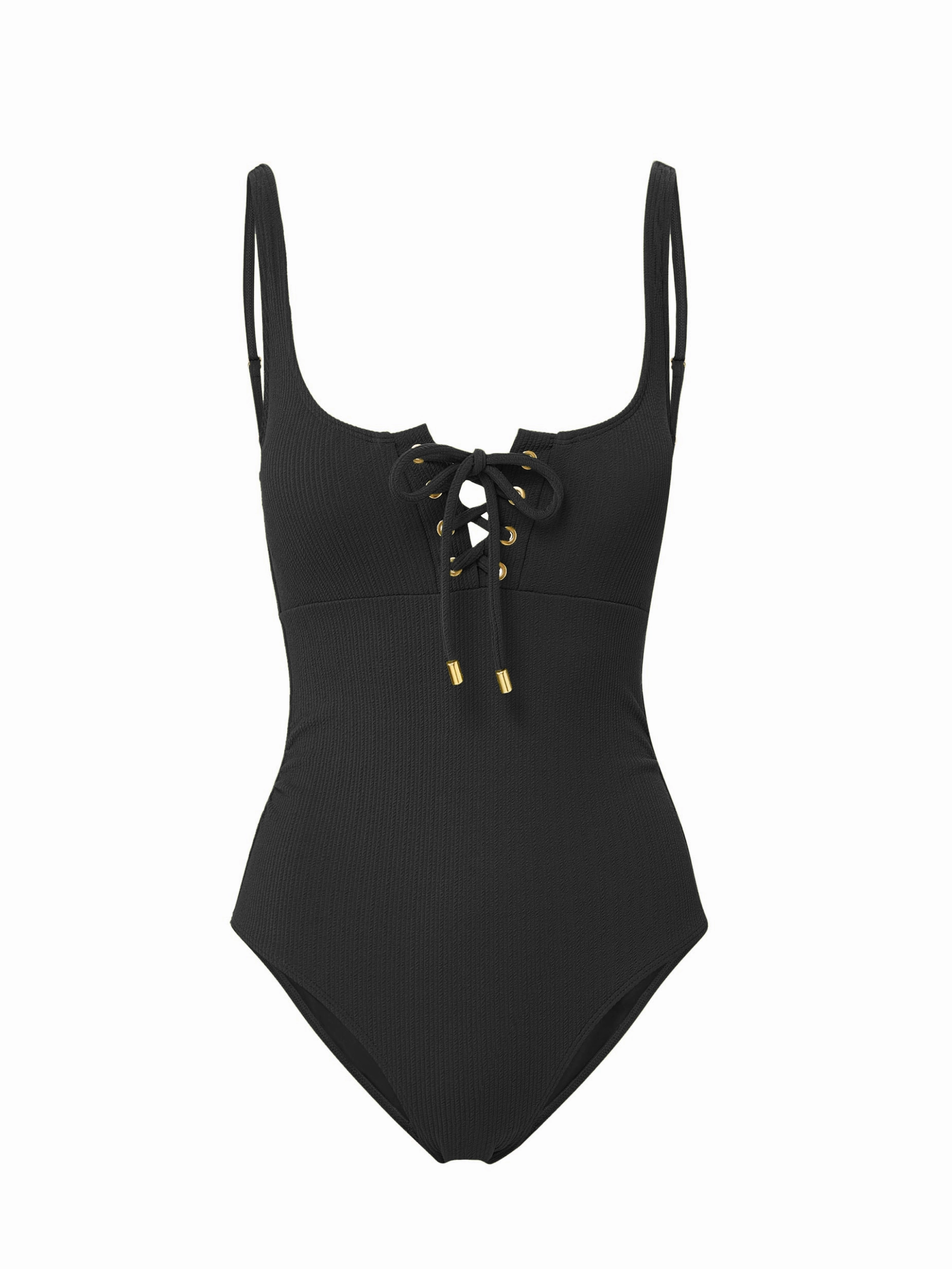 Taylor One Piece Black Texture high waist swimwear women, swimsuit for women beachwear