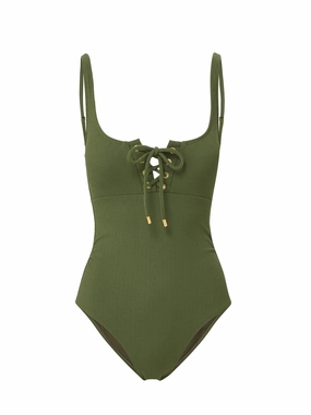 Taylor One Piece Olive Texture high waist swimwear women, swimsuit for women beachwear
