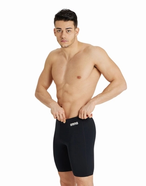 Team Solid Swim Jammer - Black/White casual mens swimwear, affordable swimwear for men