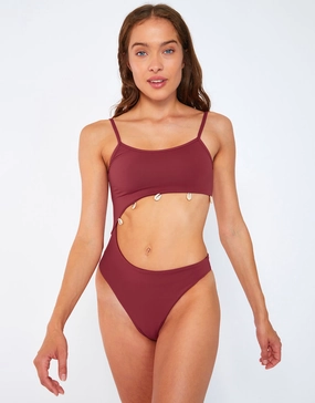 Terrasun Fentana Swimsuit - Dark Rose pool-ready swimwear for women, trendy swimwear collection