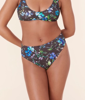 The 90s High Waist Bikini Bottom - Eco Nylon - Wildflowers classic swimwear for women, everyday swimwear ladies