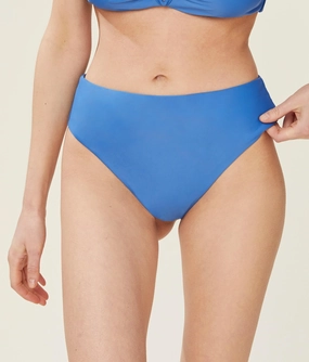 The 90s High Waist Bikini Bottom - Glossy Eco Nylon - Horizon (Archive) classic swimwear for women, everyday swimwear ladies