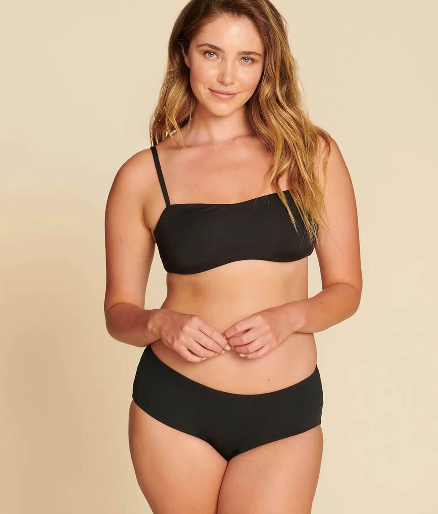 The Archive Newport Bikini Top - Eco - Black luxury womens swimwear, swimwear for beach vacation