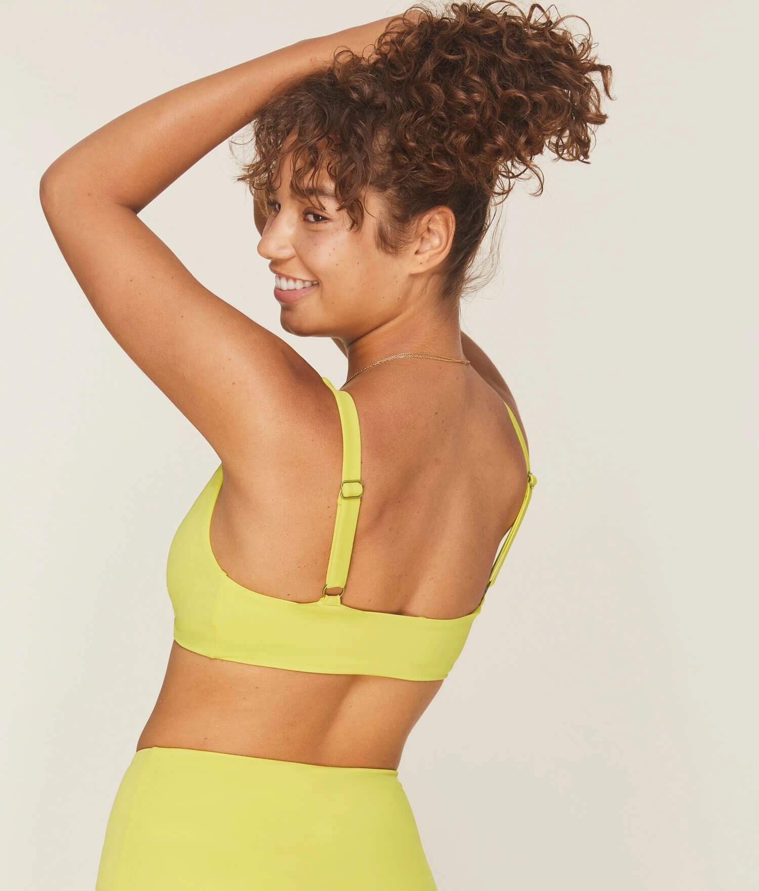 The Belmar Bikini Top - Glossy Eco Nylon - Honeysuckle (Archive)