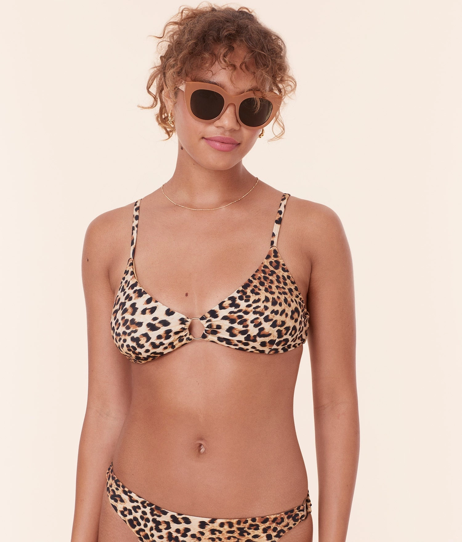 The Bonita Bikini Top - Eco Nylon - Leopard luxury womens swimwear, swimwear for beach vacation