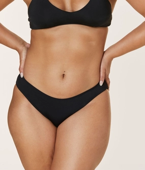 The Classic Bikini Bottom - Flat - Black classic swimwear for women, everyday swimwear ladies