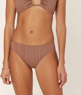 The Classic Bikini Bottom - Sparkle - Latte classic swimwear for women, everyday swimwear ladies