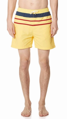 The Classic Drawstrings Swim Shorts Trunks In Colorblock mens beach swimwear, quick dry mens swimsuits