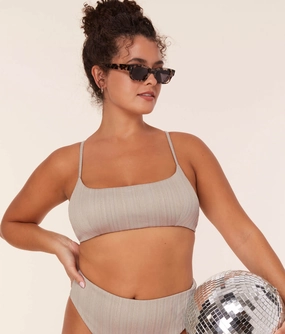 The Fiji Bikini Top - Sparkle - Disco classic swimwear for women, everyday swimwear ladies
