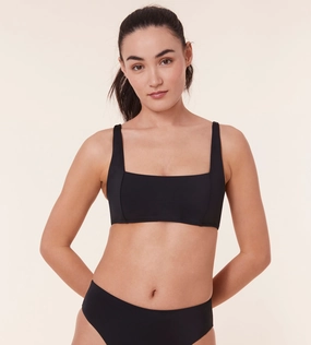 The Havana Bikini Top - Flat - Black classic swimwear for women, everyday swimwear ladies