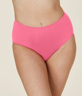 The High Waist Bikini Bottom - Glossy Eco Nylon - Blossom (Archive) luxury womens swimwear, swimwear for beach vacation