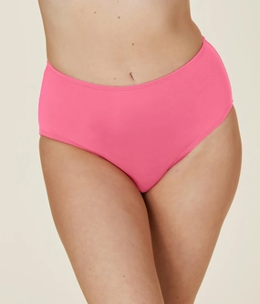 The High Waist Bikini Bottom - Glossy Eco Nylon - Blossom (Archive) classic swimwear for women, everyday swimwear ladies