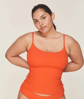 The Longline Swim Tank - Ribbed - Siren (Archive) luxury womens swimwear, swimwear for beach vacation