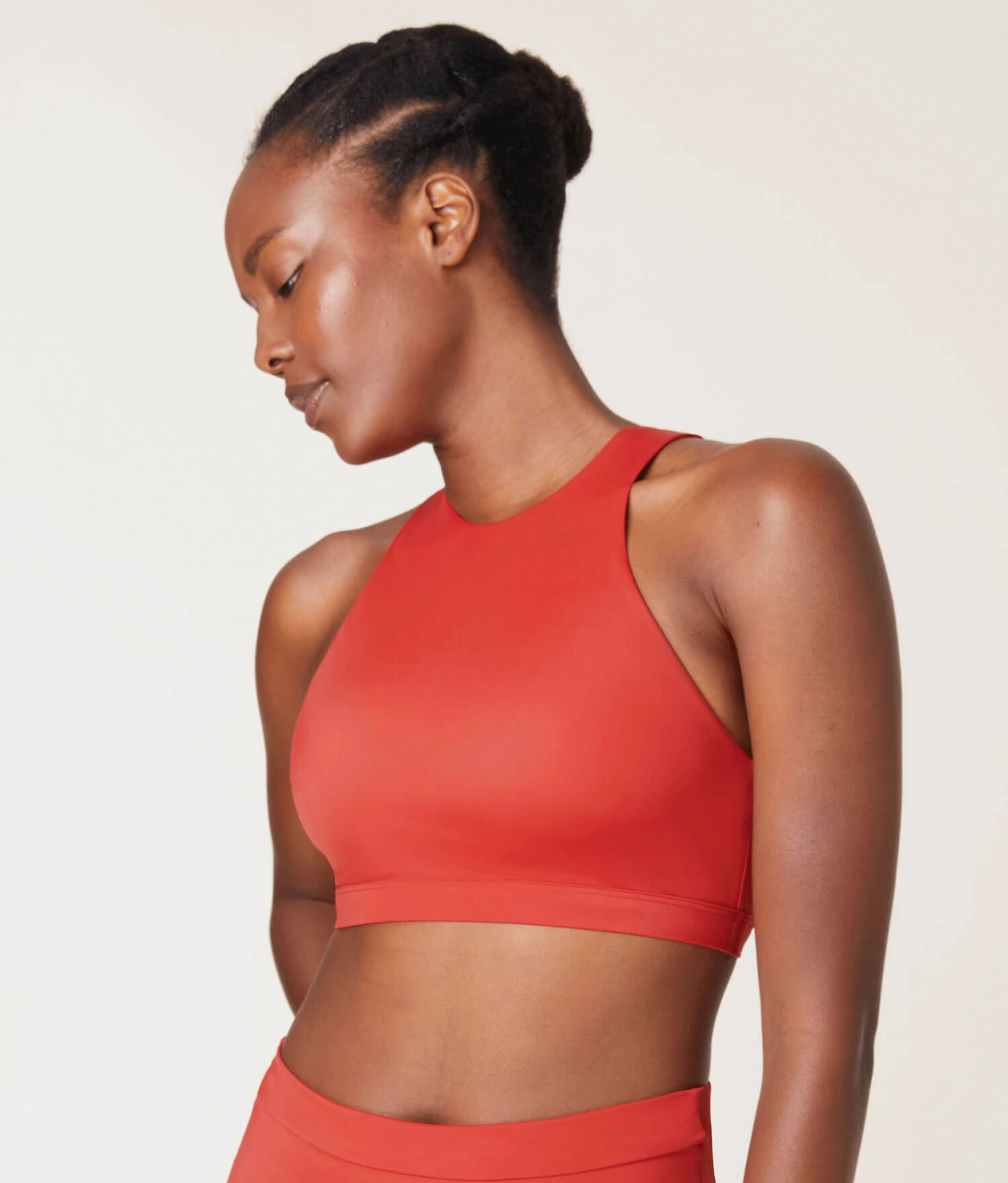 The Luzon Bikini Top - Eco Nylon - Chili Pepper (Archive) luxury womens swimwear, swimwear for beach vacation