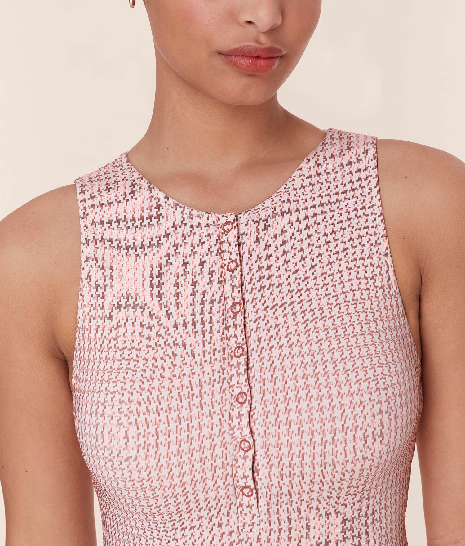 The Malibu One Piece - Houndstooth - Koi - Long Torso