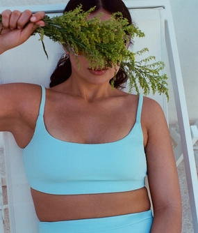 The Maui Bikini Top - Eco Nylon - Hydrangea classic swimwear for women, everyday swimwear ladies