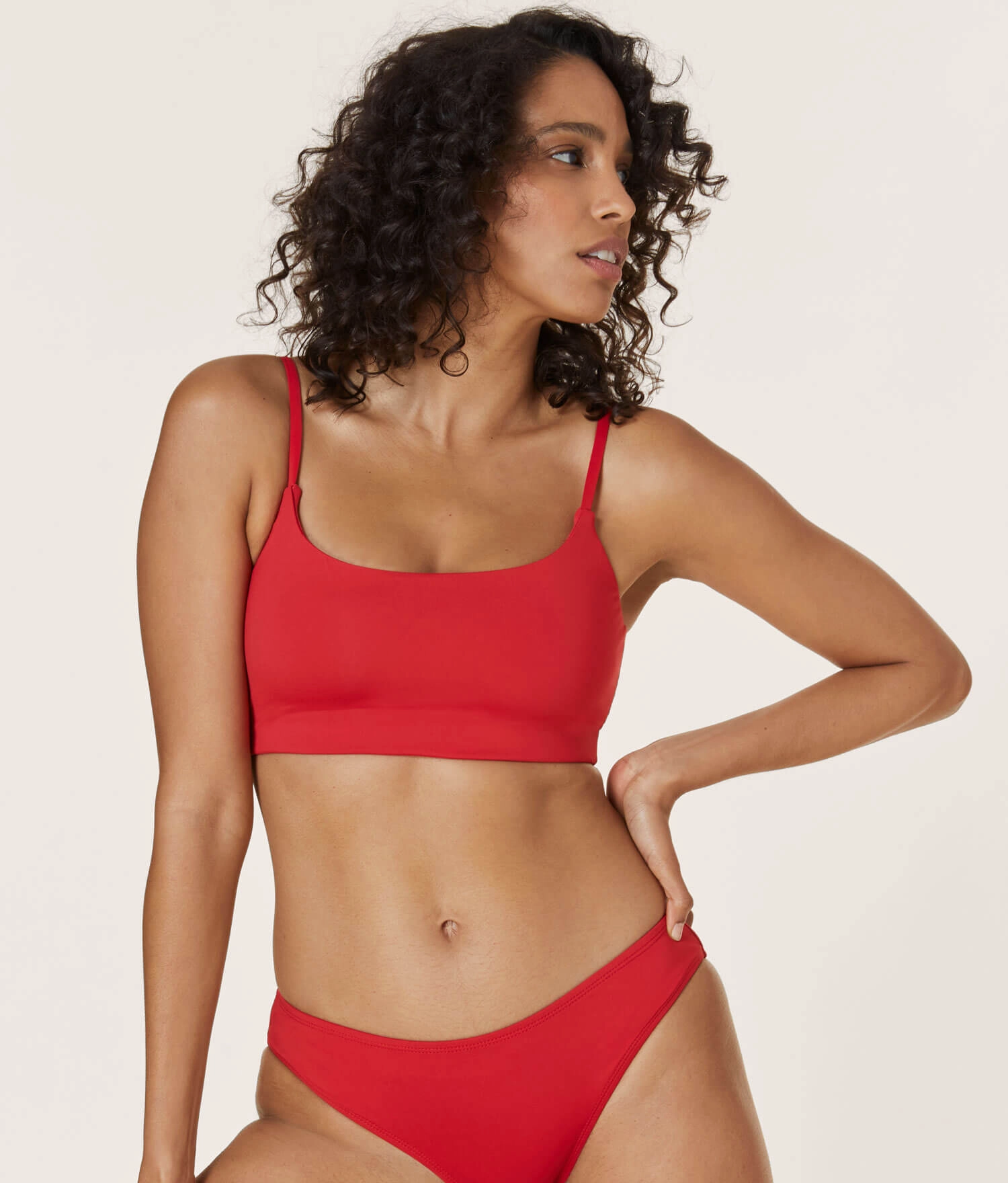 The Maui Bikini Top - Flat - Cherry Red