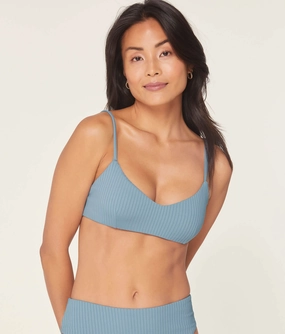 The Molokai Bikini Top - Wide Rib - Marlin (Archive) luxury womens swimwear, swimwear for beach vacation