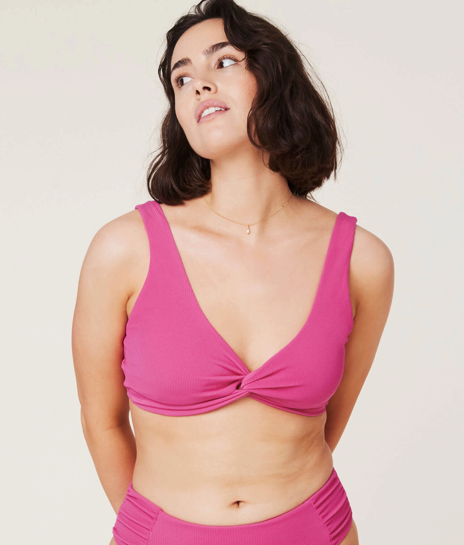 The Portofino Bikini Top - Wave - Orchid (Archive) luxury womens swimwear, swimwear for beach vacation
