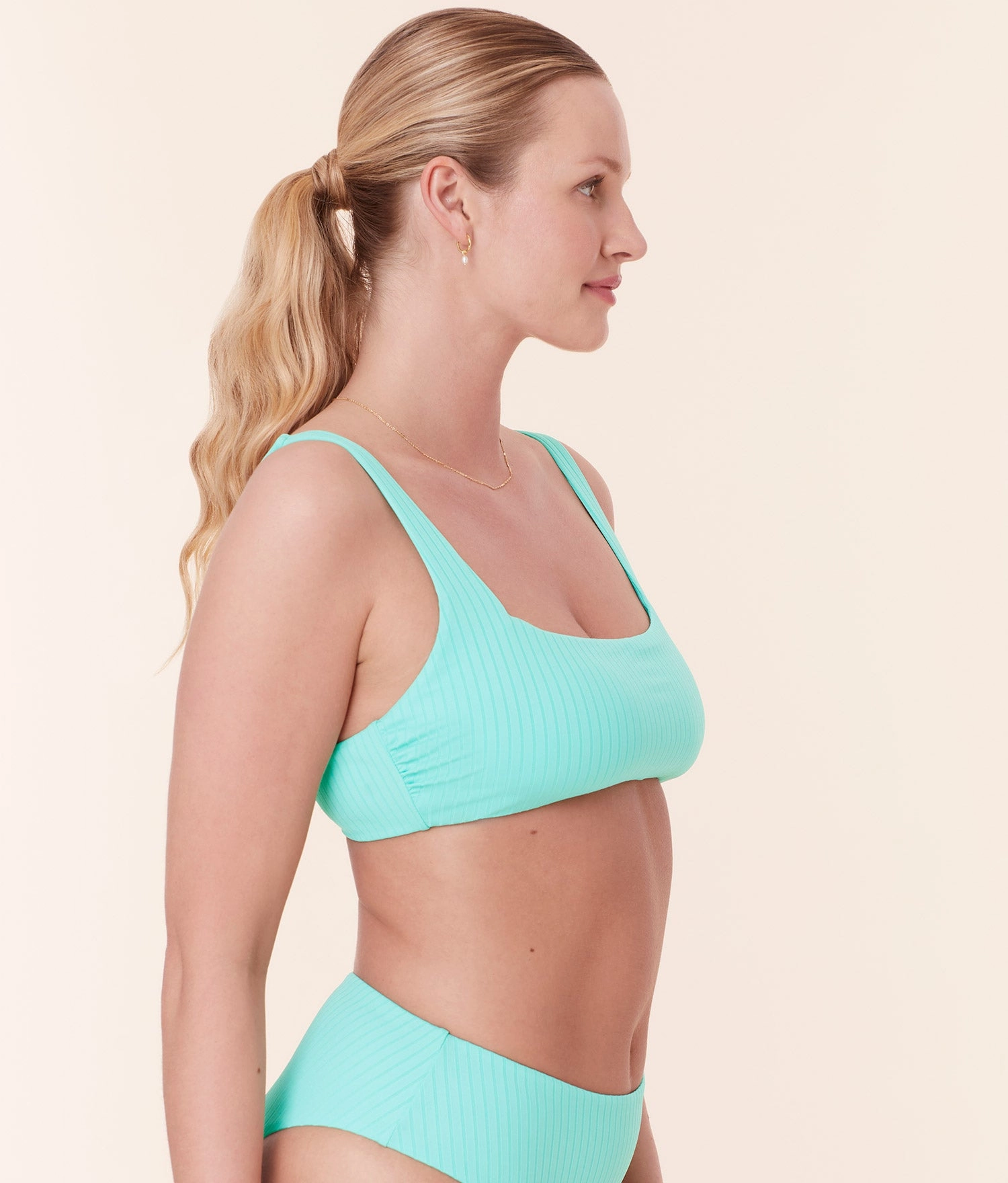 The Rye Bikini Top - Wide Rib - Opal