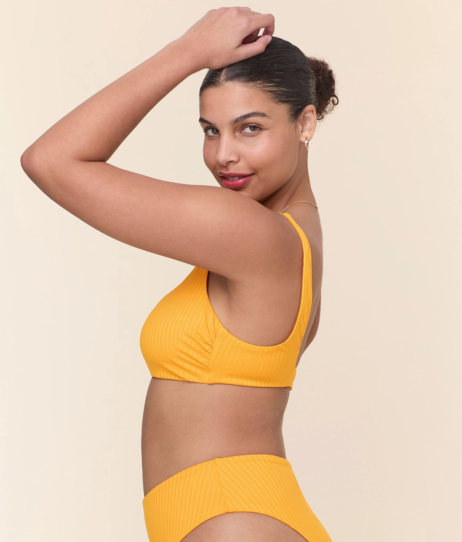 The Rye Bikini Top - Wide Rib - Tangerine