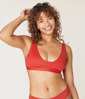 The Tahiti Bikini Top - Eco Nylon - Chili Pepper (Archive) classic swimwear for women, everyday swimwear ladies