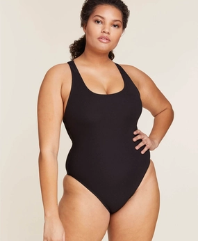 The Tulum One Piece - Ribbed - Black - Classic luxury womens swimwear, swimwear for beach vacation