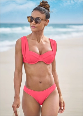 The Uplift Marilyn Top - Sunset Pink womens sun protection swimwear, trendy swimwear collection