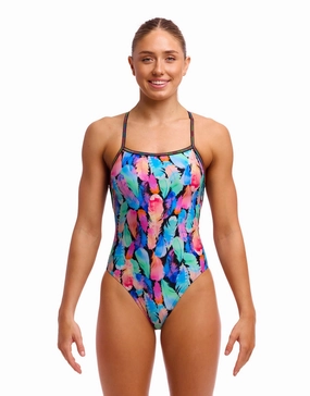 Tickle Torture Strapped In Swimsuit - Multi minimalistic swimsuits women, sleek swimwear styles