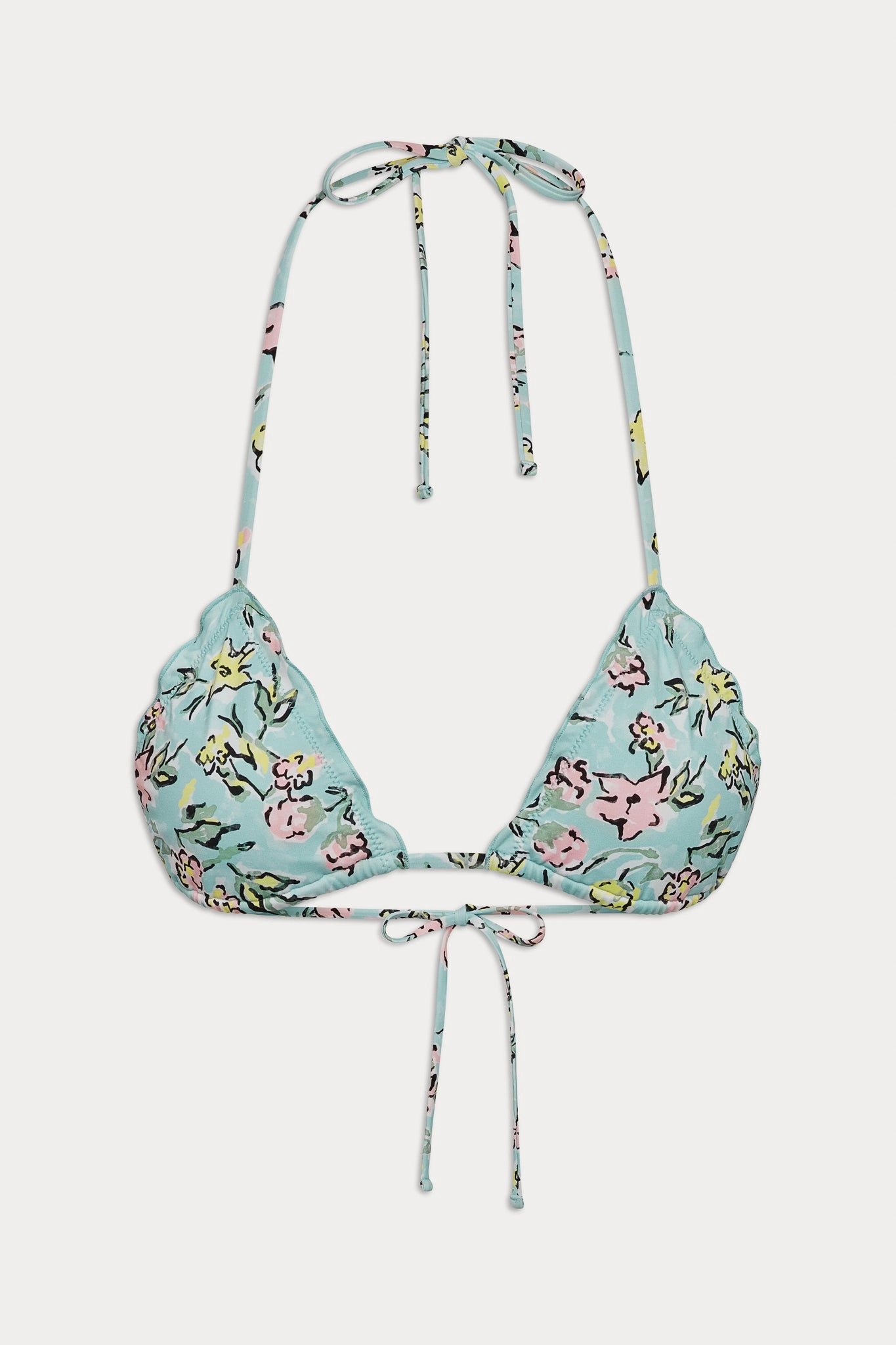 Tidal Skimpy Triangle Bikini Top - Pastel Peony