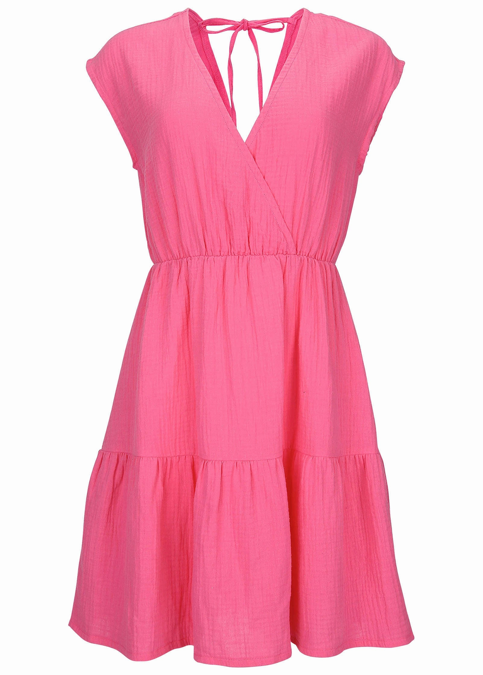 Tiered Cover-Up Dress - Raspberry