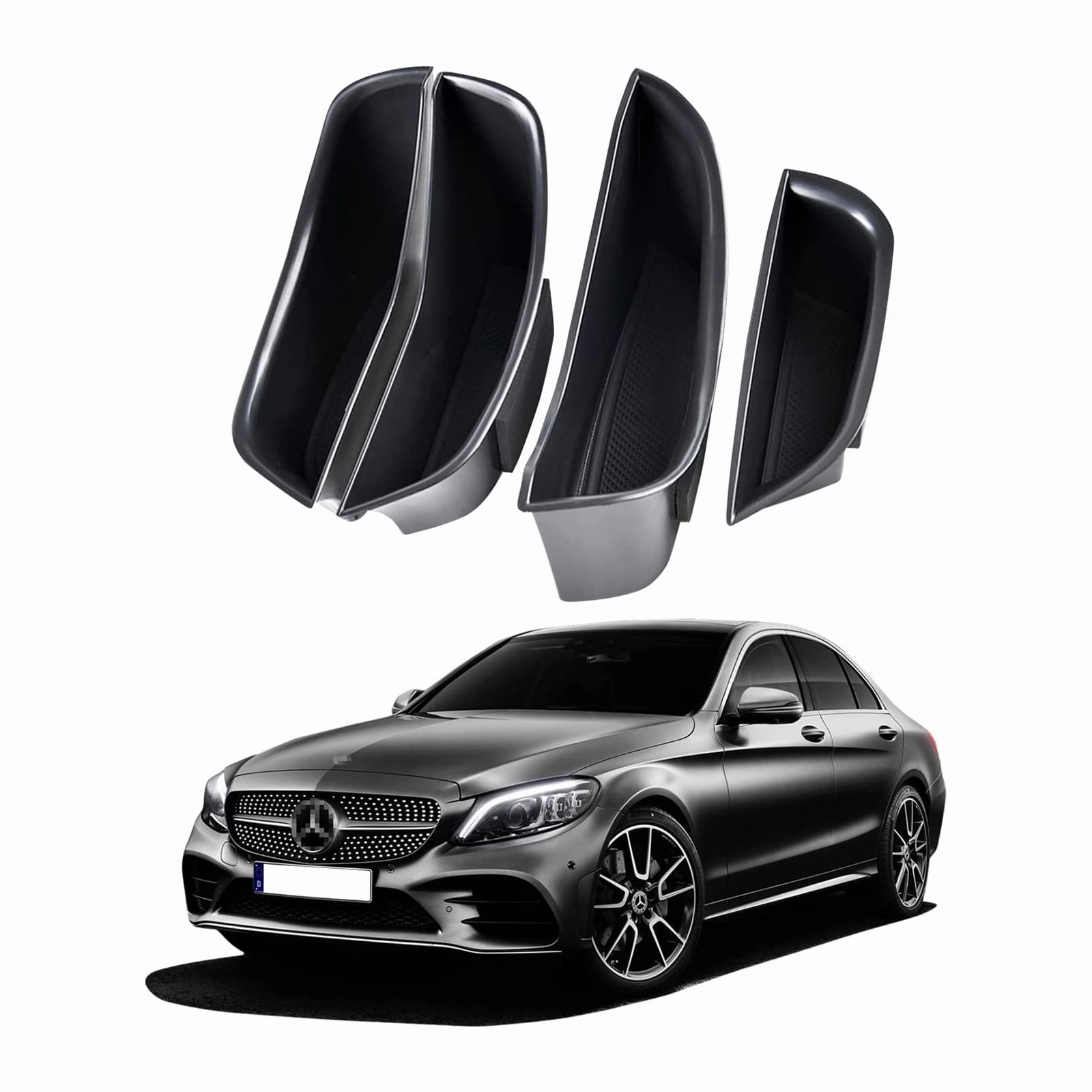 Special Savings Today For Mercedes C-Class W205 Glc X253 Car Door Storage Box 2015 (Only For Left-Hand Driver)