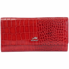 Anti-Theft Travel Backpack Mancini Croco2 WomenS Quad Fold Wallet With Enhanced Rfid Security
